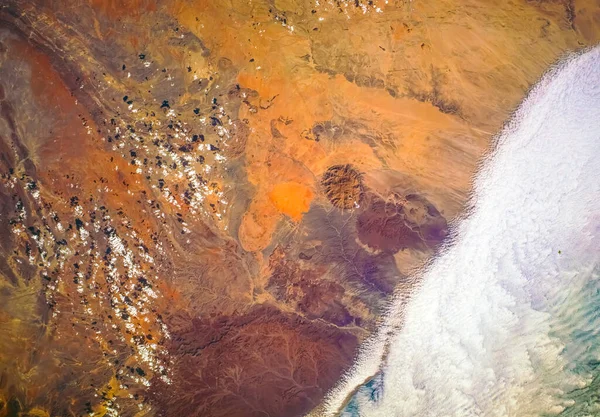 Luchtfoto Van Brandburg Prominance Namibië Brandberg Berg Namibische Woestijn Aan — Stockfoto