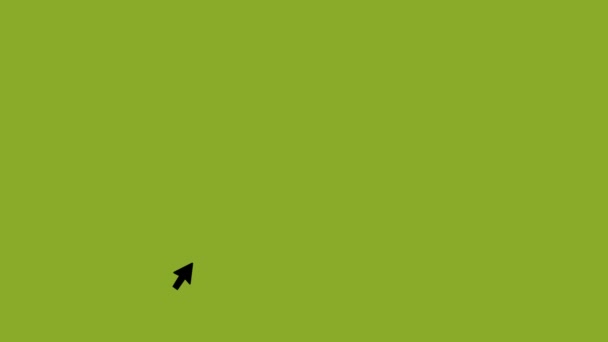 Mouse Clicking Animation Chroma Key Background — Vídeo de stock