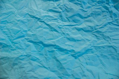 Buruşmuş mavi kağıt dokusu arkaplanı