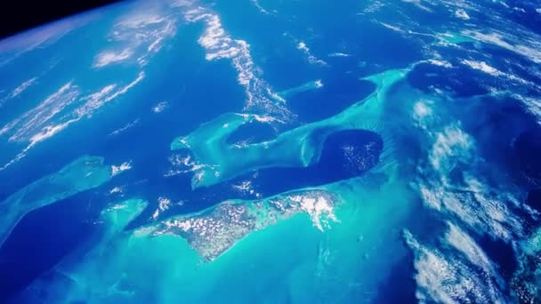 Aerial View Bahama Islands Atlantic Ocean Elements Video Furnished Nasa — Stock videók