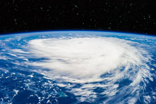 Hurricane Edouard as seen from space. Satellite view of tornado, storm or typhoon photo. Elements of this image furnished by NASA.