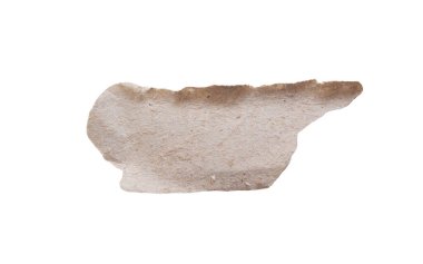 Torn paper piece isolated on a white background. Ripped paper.