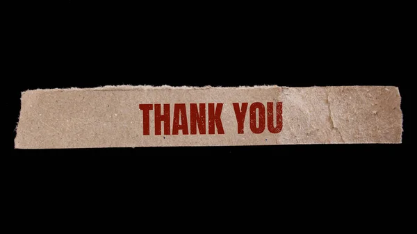 Děkuji Slovo Napsané Roztrhaném Papíru Koncept Vděčnosti Uznání — Stock fotografie