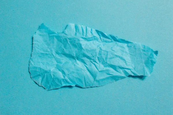 Kiszáradt Kék Papír Kék Háttérrel Tépett Papír Háttér Másolási Hellyel — Stock Fotó