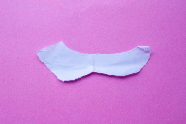 White Paper Pink Copy Space Torn Paper Background — Stock Photo, Image