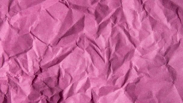 Wrinkled Pink Paper Stop Motion Animation Perfect Filmmakers Advertisers Creatives — Stock Video