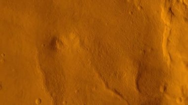 Mars 'ın yüzeyinde. Kızıl Gezegen Mars 'ın havadan görünüşü. NASA tarafından desteklenen bu videonun elementleri.