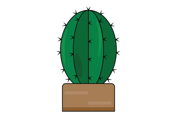 Diseño Plano Simple Cactus — Archivo Imágenes Vectoriales