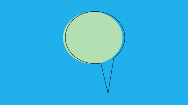 Myśl Bańka Tle Klucza Chroma Animowana Bańka Białej Mowy Balon — Wideo stockowe