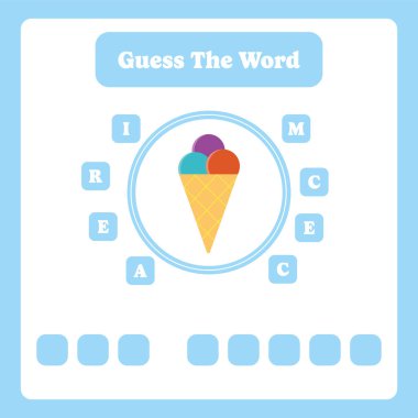 Çocuklar için eğitici bir oyun. çocuklar için çalışma listesi