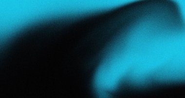 Mavi gürültü gradyan arkaplan, kumlu koyu doku, kopyalama alanı olan retro pankart tasarımı