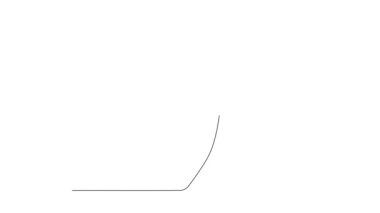 Yaprakların sürekli çizimi bir çizgi sanat animasyonu