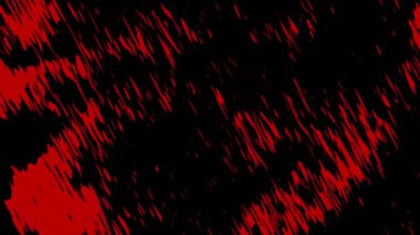 Soyut kırmızı boya siyaha sıçrar, hareket animasyonunu durdurur, tedirgin doku arka planı