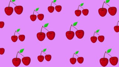 cherries pattern. cartoon background of cherries and cherries pattern.