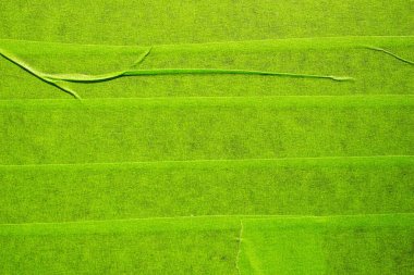 Yapıştırılmış yeşil kağıt bant arkaplanı soyut arkaplan tasarım ögesini buruşturdu