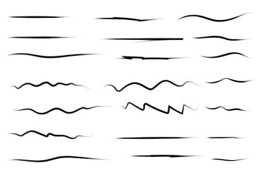 El çizilmiş işaret çizgisi çizim çizimi çizim elemanı grunge vuruşları karalama çizgilerinin altını çizer