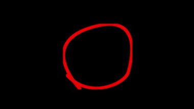 Alfa kanalı ile el çizimi kırmızı fırça darbesi daire vurgusu