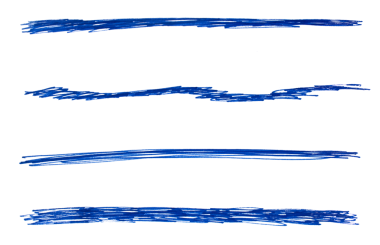 Mavi el çizilmiş kalem çizgisi şeffaf arkaplan tasarımı ögesi karalama altı çizili