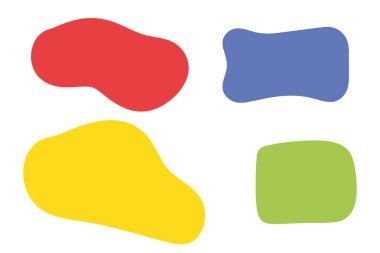 El çizimi rengarenk şekiller boş metin kutuları boş alıntı çerçeveleri