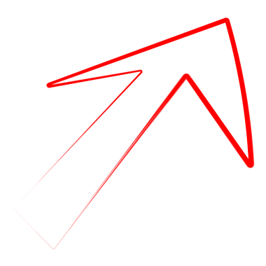 Kırmızı fırça darbesi ok şekli