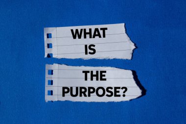 Mavi arka plandaki yırtık beyaz kağıt parçalarına yazılan mesaj nedir? Amaç sembolü nedir kavramsal olarak. Boşluğu kopyala.