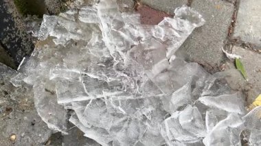 ice crystals on the street