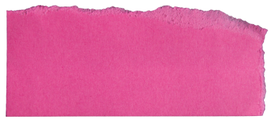 Şeffaf arkaplanda yırtılmış pembe kağıt parçası, kağıt kesiği tasarım ögesi