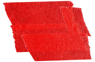 Saydam arkaplanda yırtılmış kağıt yapıştırıcı kırmızı maskeleme bandı