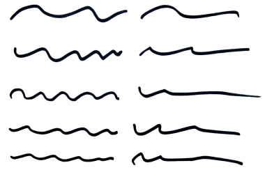 Siyah el çizili kalem çizim hattı şeffaf arkaplan tasarım elemanı karalama altı çizili