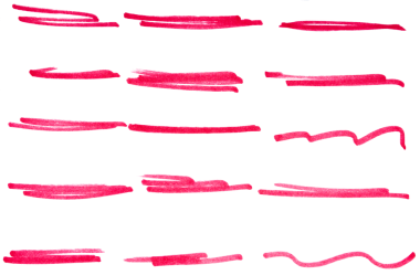 Kırmızı el çizili kalem çizim çizgisi şeffaf arkaplan tasarım elemanı karalama çizimi altı çizili