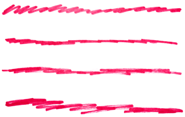 Kırmızı el çizili kalem çizim çizgisi şeffaf arkaplan tasarım elemanı karalama çizimi altı çizili