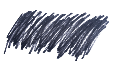 Siyah el çizimi işaretleyici vuruşları şeffaf arkaplan