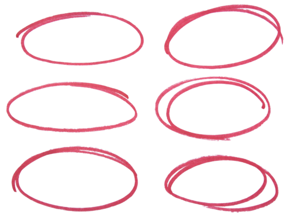 Şeffaf arkaplan üzerindeki kırmızı ışık çemberleri dizayn ögelerini keser