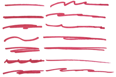 El çizilmiş kırmızı işaret çizgisi tasarım ögesi, grunge vuruşları, karalama çizgileri altı çizili