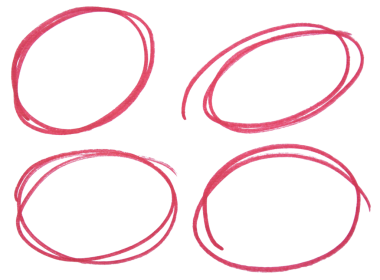 Şeffaf arkaplan üzerindeki kırmızı ışık çemberleri dizayn ögelerini keser