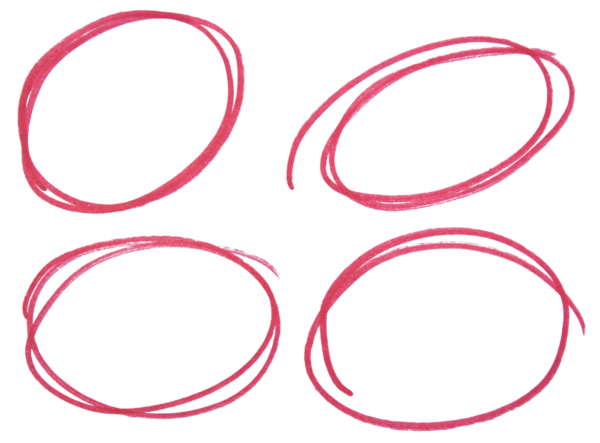 Şeffaf arkaplan üzerindeki kırmızı ışık çemberleri dizayn ögelerini keser