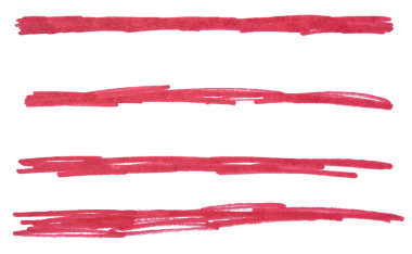 El çizilmiş kırmızı işaret çizgisi tasarım ögesi, grunge vuruşları, karalama çizgileri altı çizili