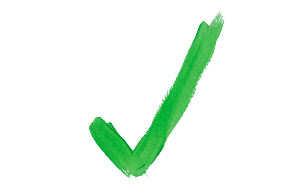 Beyaz arkaplanda yeşil fırça izi izlendi