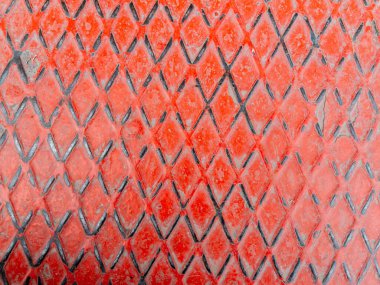 Arka plan olarak eski kırmızı metal plaka dokusu