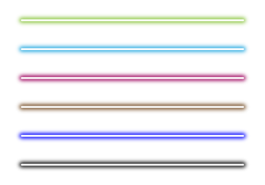 Şeffaf arkaplanda PNG parlak neon çizgileri