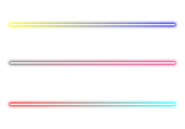 Şeffaf arkaplanda PNG parlak neon çizgileri