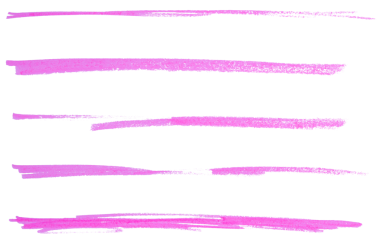 Pembe işaretli kalem vurgulama çizgileri altı çizili tasarım elementlerini karala