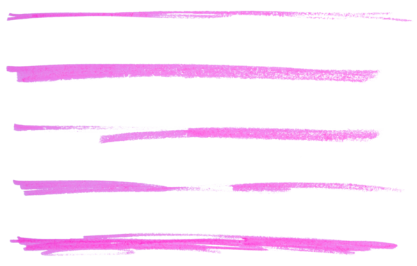 Pembe işaretli kalem vurgulama çizgileri altı çizili tasarım elementlerini karala