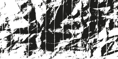 Soyut grunge siyah ve beyaz sıkıntılı doku örtülü vektör tasarım elementi