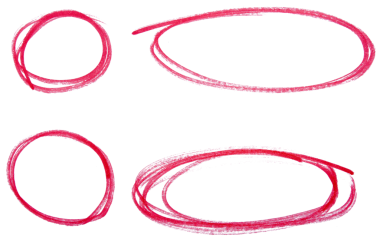 Şeffaf arkaplan üzerindeki kırmızı ışık çemberleri dizayn ögelerini keser