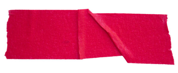 PNG Kırmızı yapıştırıcı yırtık kağıt maskeleme bandı beyaz arkaplanda izole