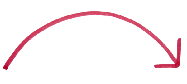 Saydam arkaplanda kırmızı işaretli ok işareti çizildi
