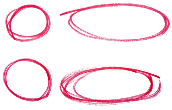 Şeffaf arkaplan üzerindeki kırmızı ışık çemberleri dizayn ögelerini keser