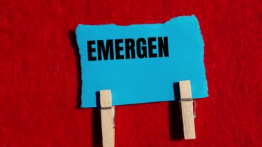 Kavramsal acil durum planı kelime sembolü