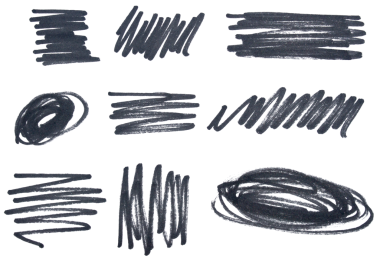 Grafik tasarımı, sunumlar, sosyal medya, posterler ve markalaştırma görselleri için el çizimleri, soyut karalama karalamaları, kabataslak altı çizgileri ve vurgulama unsurları kümesi